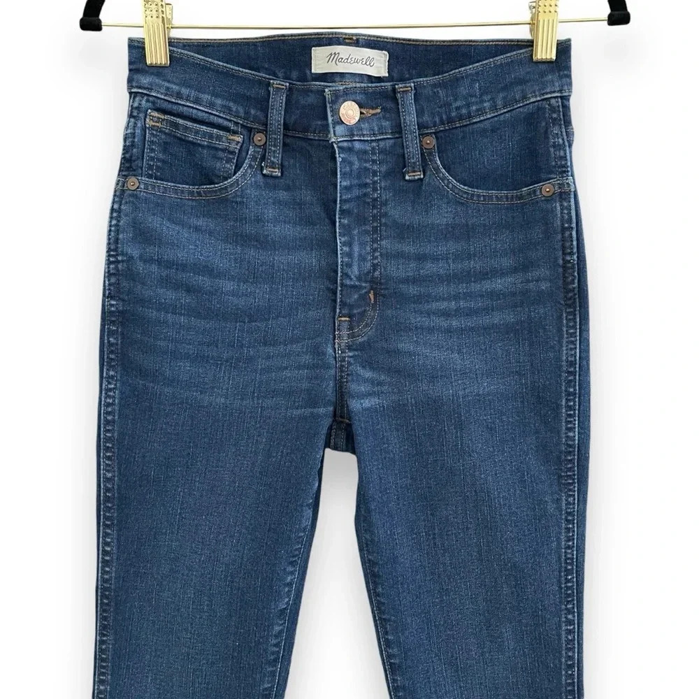 Madewell 10" High-Rise Skinny Jeans in Hayes Wash Women's Size 25 - Picture 8 of 15